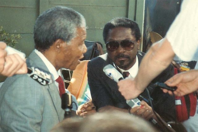 Les Payne with Nelson Mandela