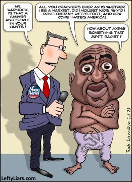 Raphael Warnock cartoon