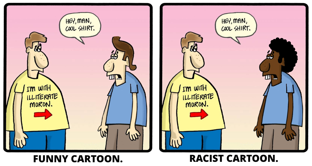 Funny Cartoon Racist Cartoon