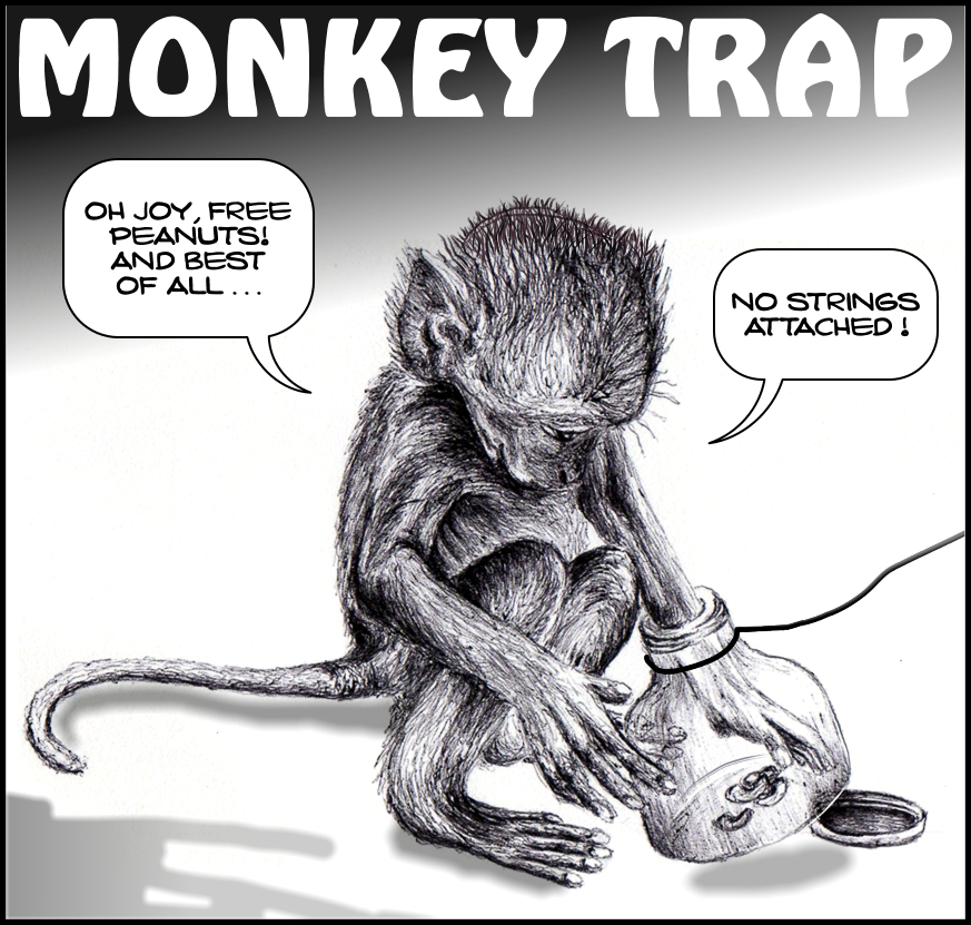 Monkey Trap – Republicans and their peanuts; guns and abortion