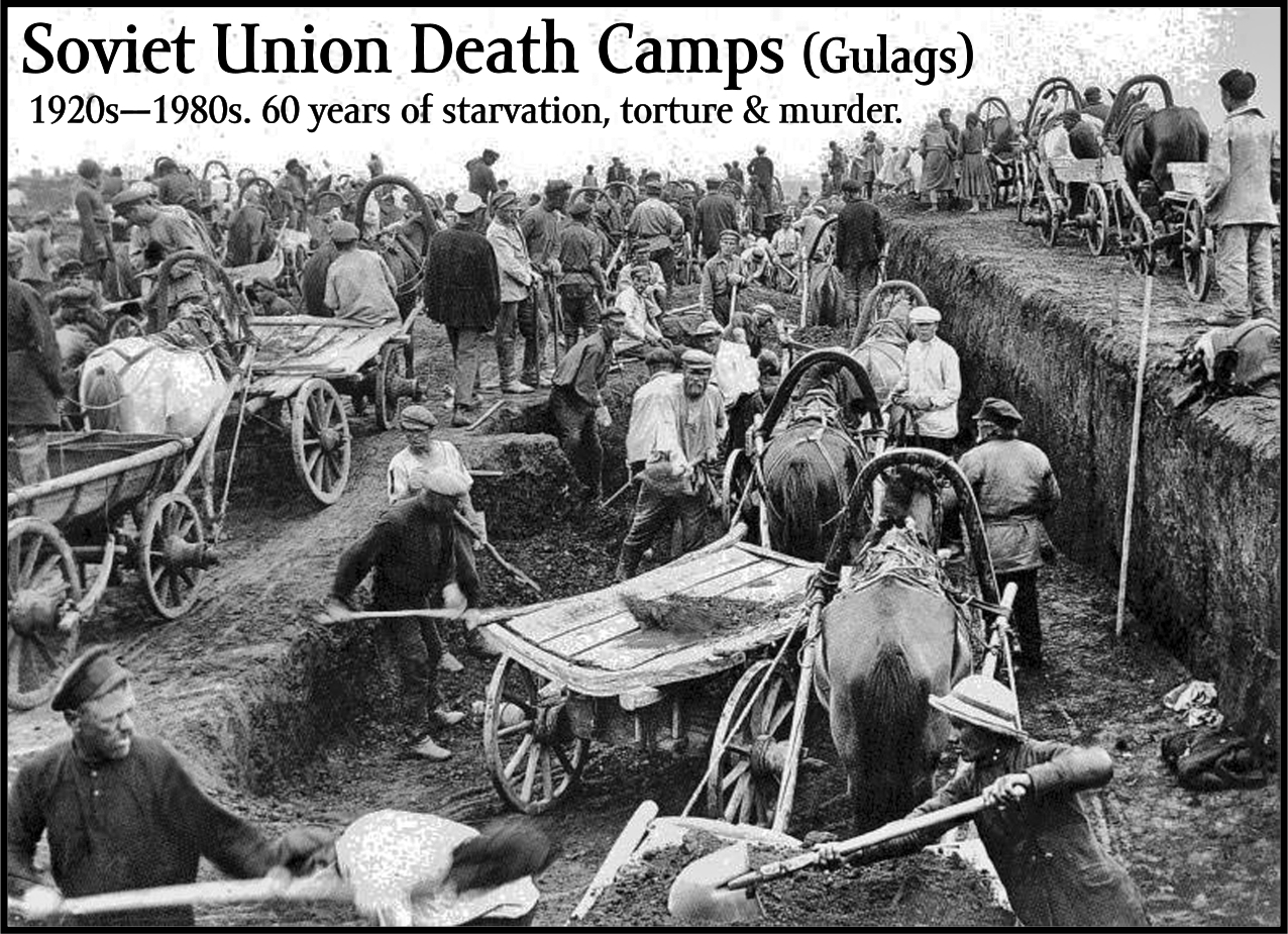 Soviet Union Death Camps and Gulags from 1920s - 1980s
