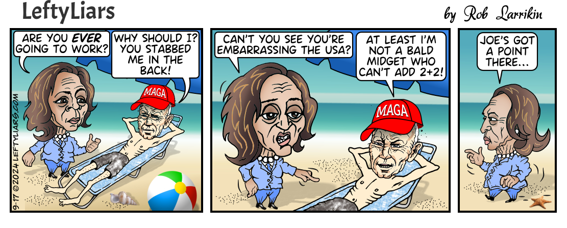 Kamala Harris and Biden cartoon